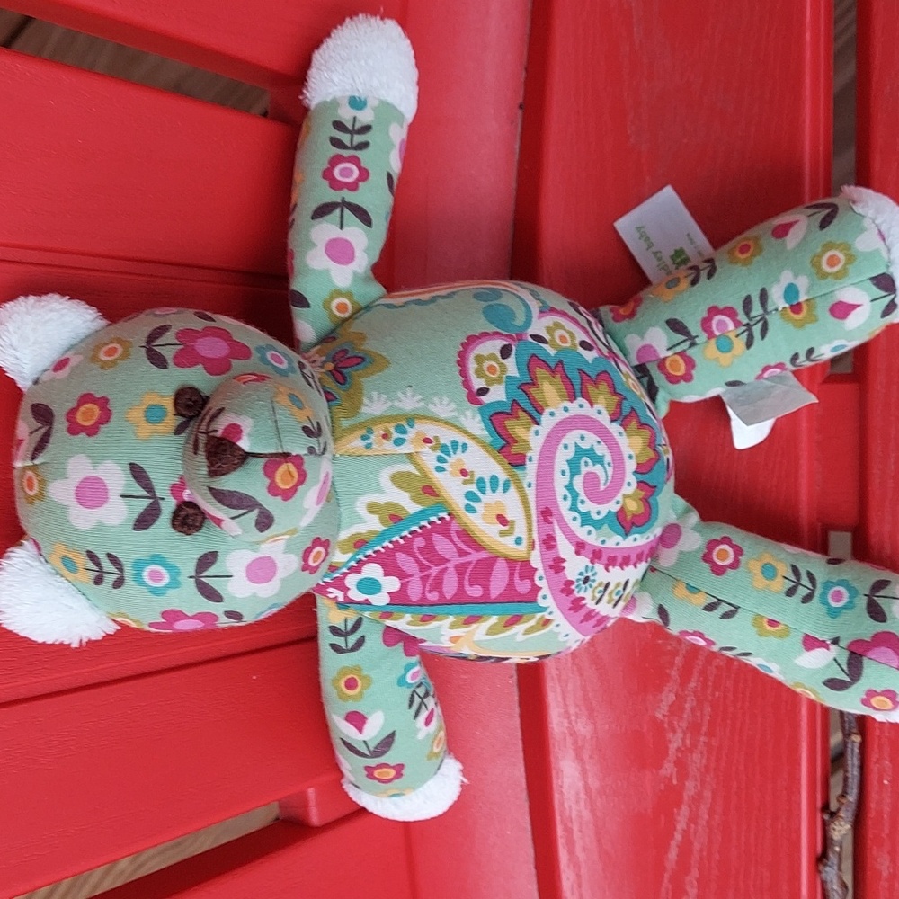 Vera Bradley Tutti Fruitti Teddy Bear Plush Stuffed Baby Toy 9"